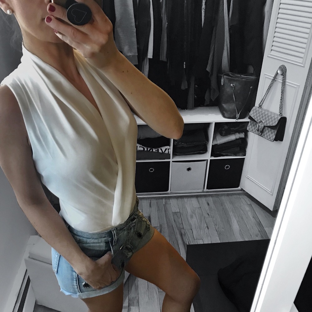 LAST 1▪️Black Chantelle Drape Bodysuit - Picture 3 of 5